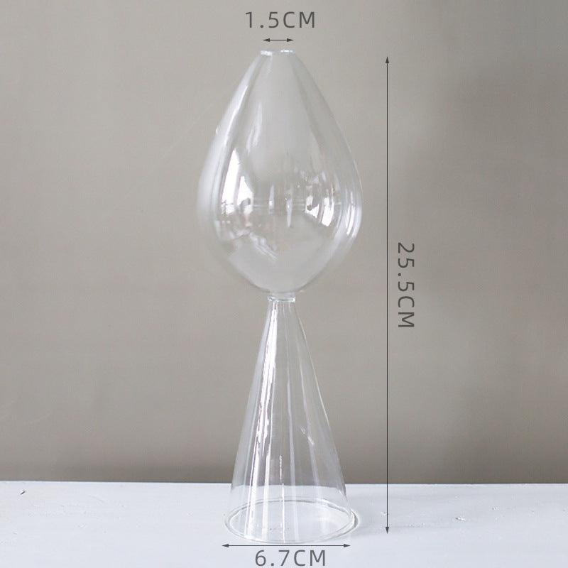 Vintage Glass Vase Minimalist Table Art Transparent Brown - Pacisia