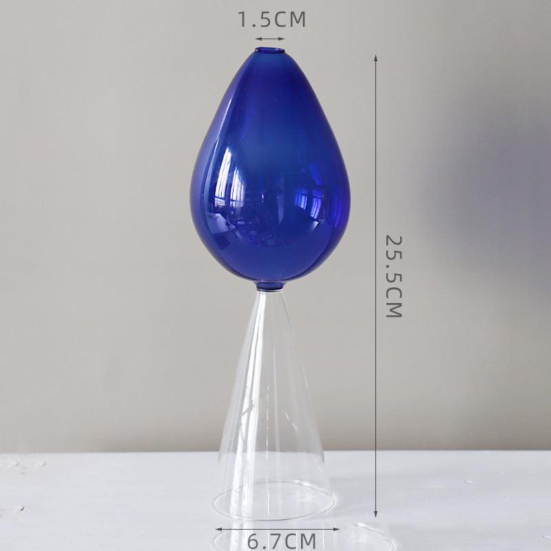 Vintage Glass Vase Minimalist Table Art Transparent Brown - Pacisia