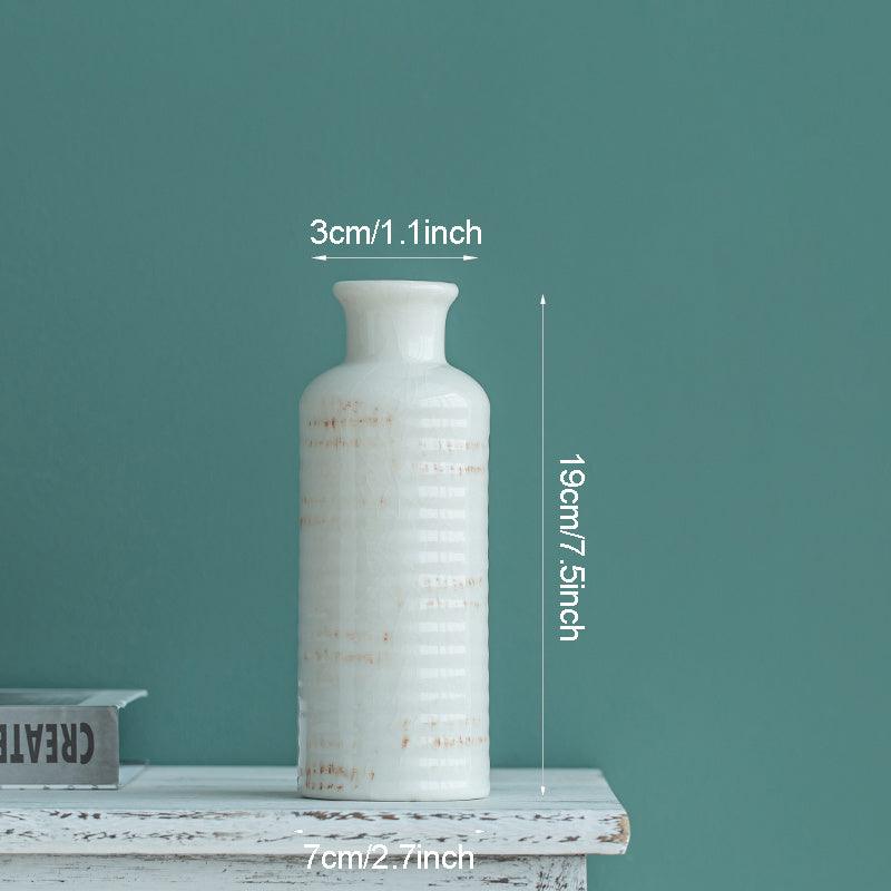 Vintage Ice Cracking Ceramic Small Mouth Vase - Pacisia