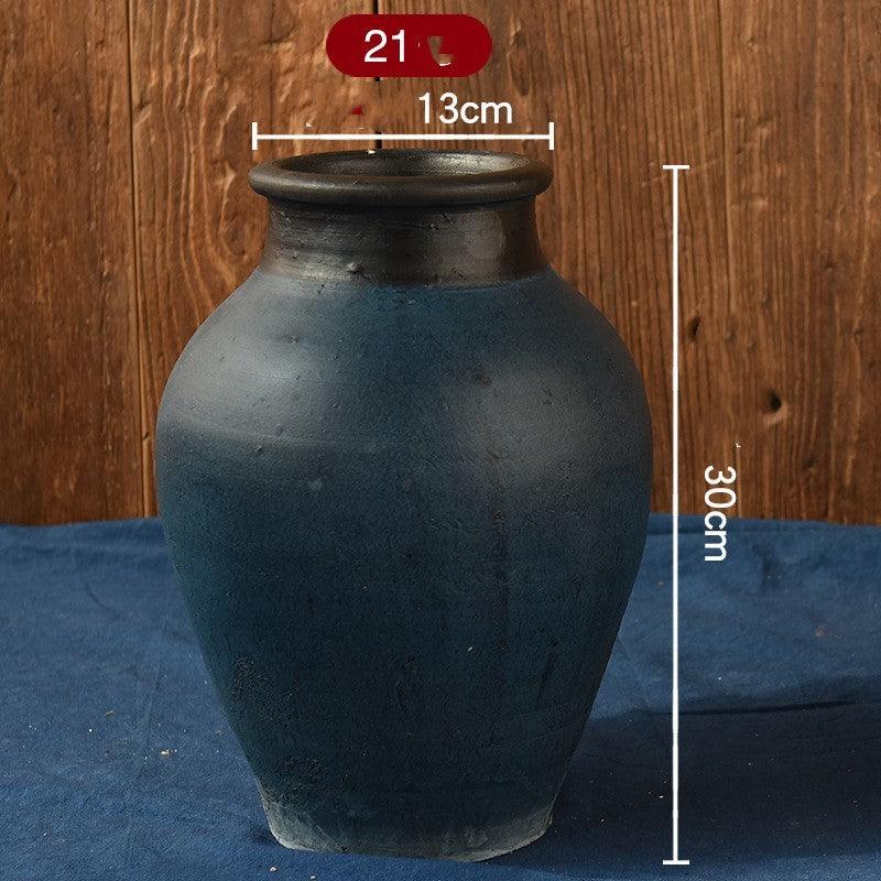 Vintage Vase Florist Earthenware Pot Tile Jar Insert Dried Flowers - Pacisia