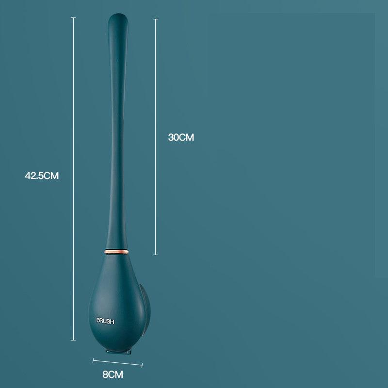 Wall-mounted Silicone Toilet Brush Without Dead Ends Household Toilet Brush - Pacisia
