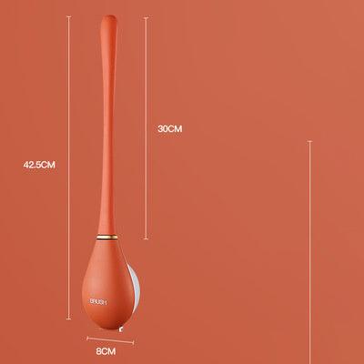 Wall-mounted Silicone Toilet Brush Without Dead Ends Household Toilet Brush - Pacisia