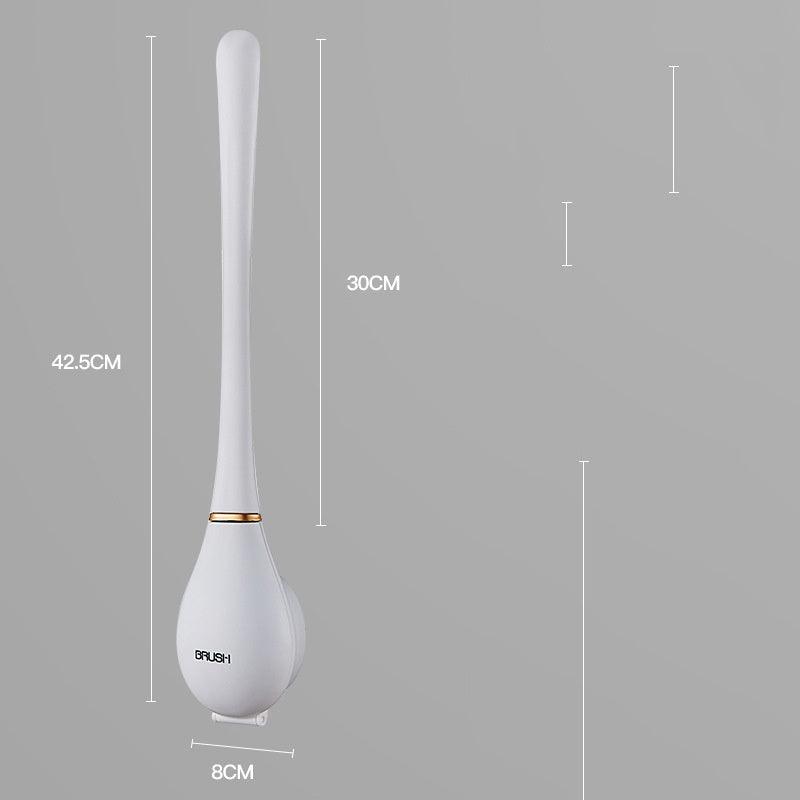 Wall-mounted Silicone Toilet Brush Without Dead Ends Household Toilet Brush - Pacisia