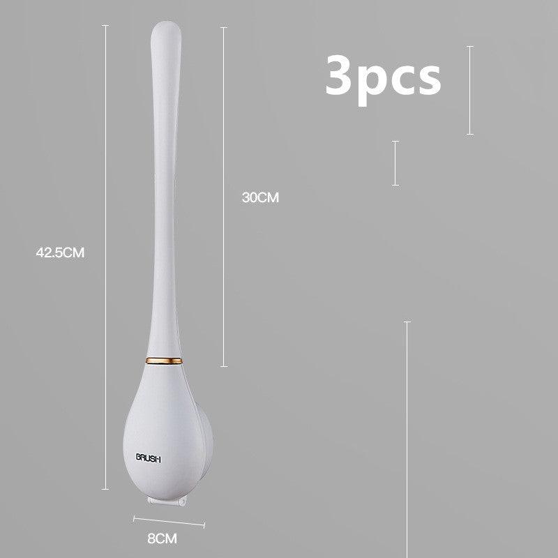 Wall-mounted Silicone Toilet Brush Without Dead Ends Household Toilet Brush - Pacisia