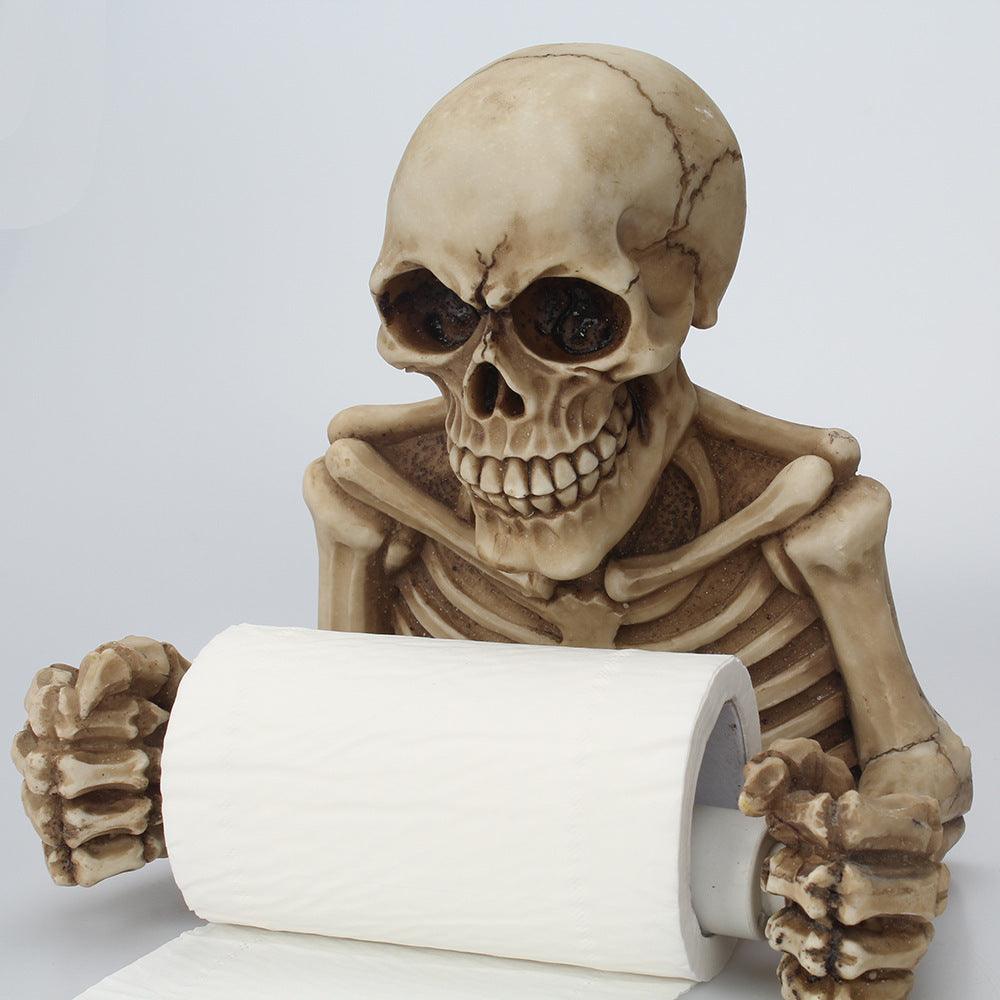 Wall-mounted skull roll paper holder - Pacisia