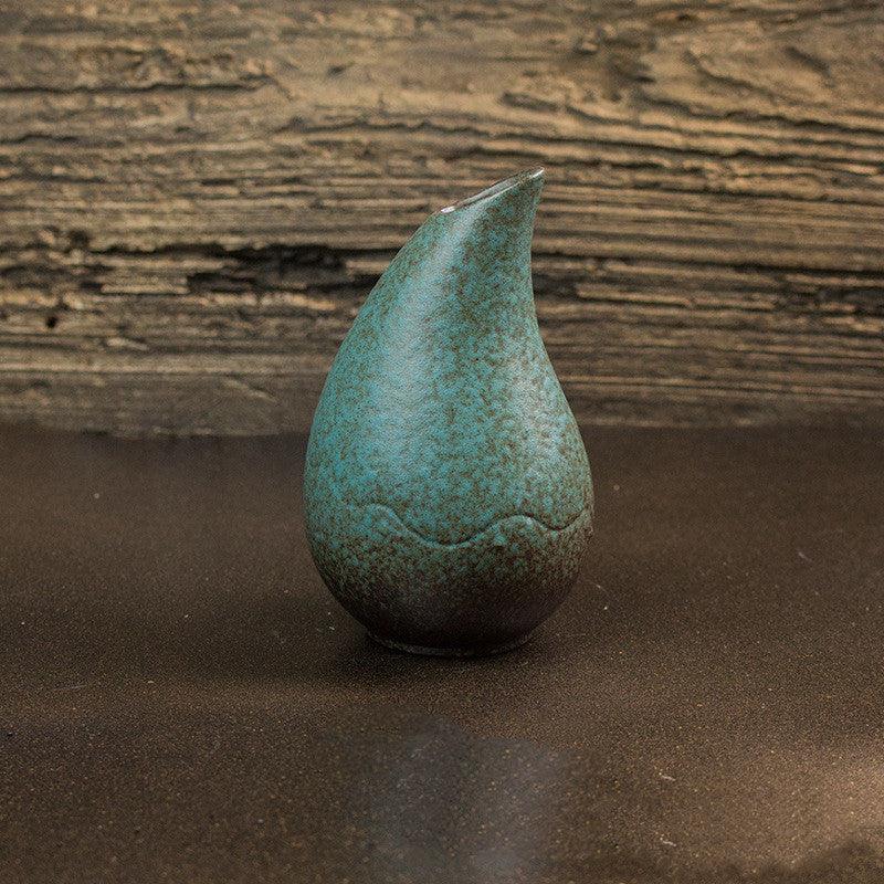 Water drop stoneware Japanese kiln color changing glaze vase - Pacisia