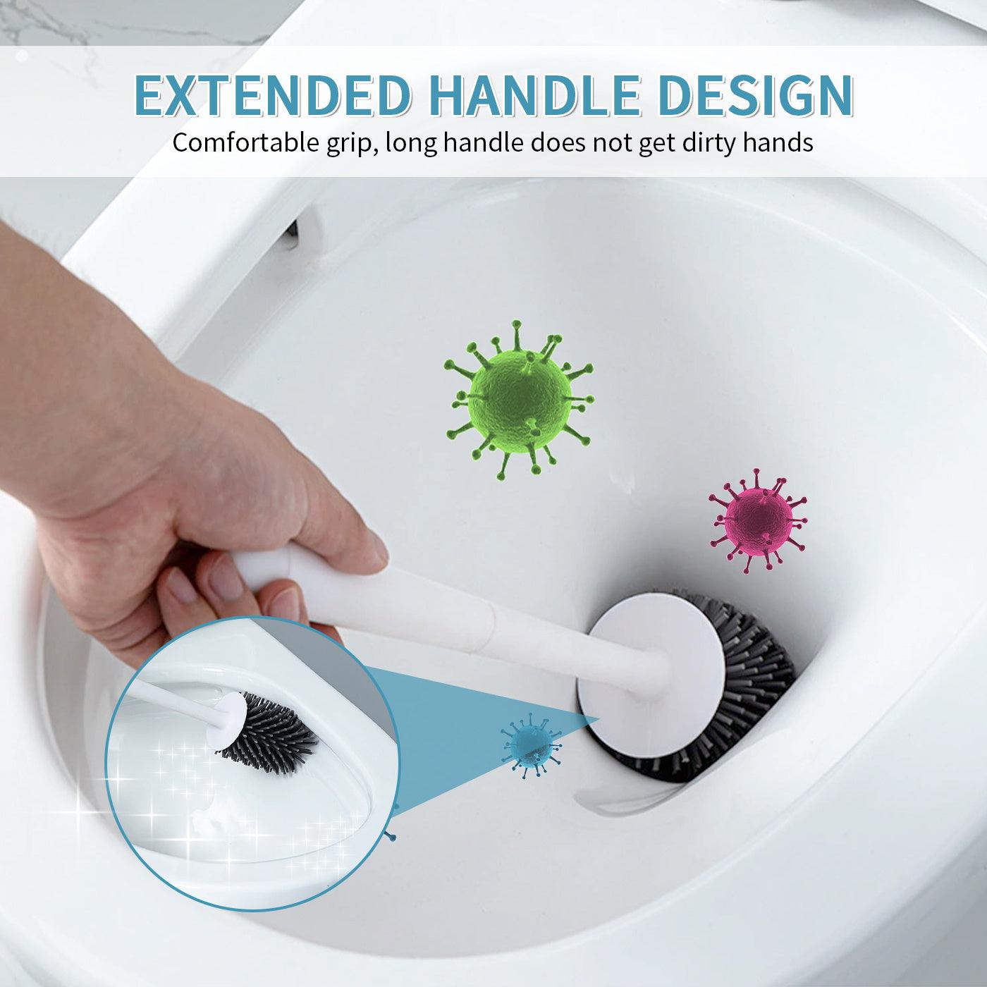 Water-free Wall-mounted Nordic Silicone Toilet Brush Set - Pacisia