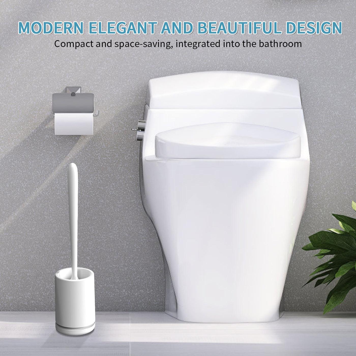 Water-free Wall-mounted Nordic Silicone Toilet Brush Set - Pacisia