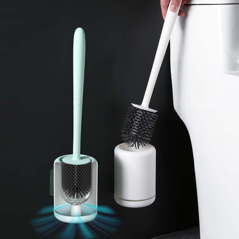 Water-free Wall-mounted Nordic Silicone Toilet Brush Set - Pacisia