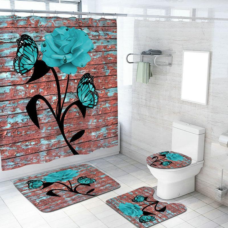Waterproof Polyester Bathroom Shower Curtain Set - Pacisia
