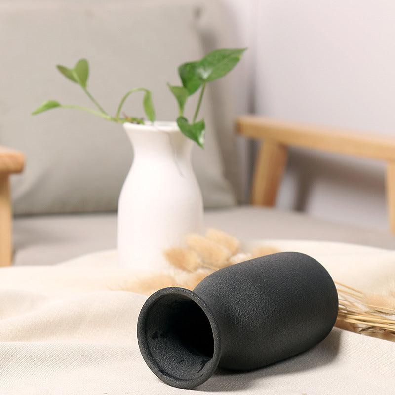White black ceramic vase - Pacisia