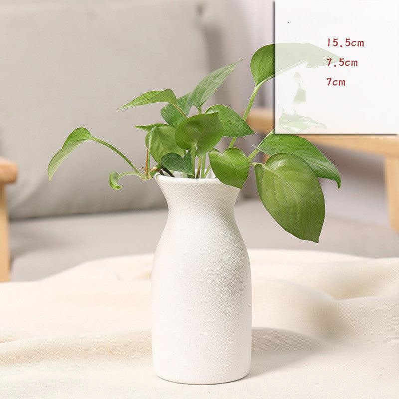 White black ceramic vase - Pacisia