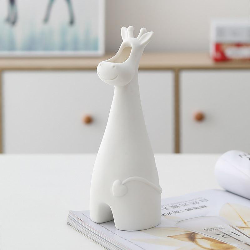 White Ceramic Vase Simple Home Decoration - Pacisia