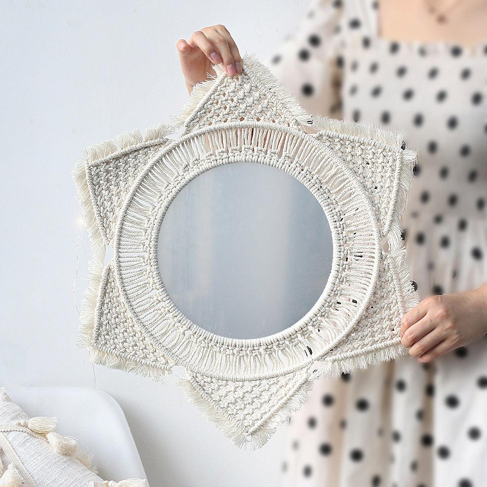 Woven Tapestry Mirror Home Accessories Handmade Decoration - Pacisia