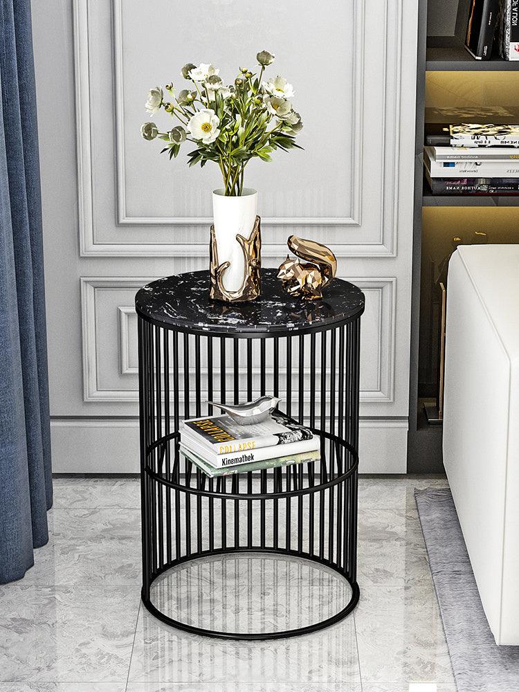 Wrought Iron Small Coffee Table Living Room Mini Storage Rack - Pacisia
