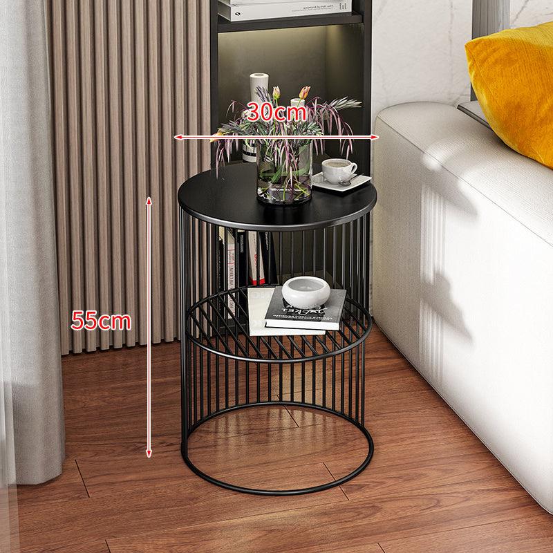 Wrought Iron Small Coffee Table Living Room Mini Storage Rack - Pacisia