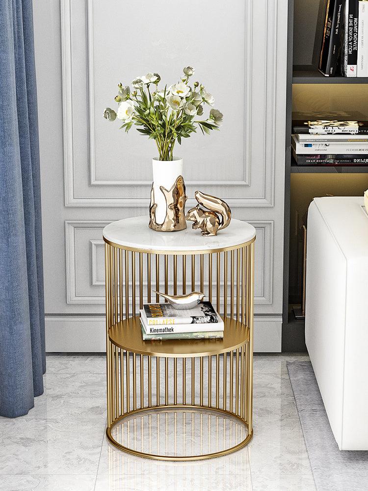 Wrought Iron Small Coffee Table Living Room Mini Storage Rack - Pacisia