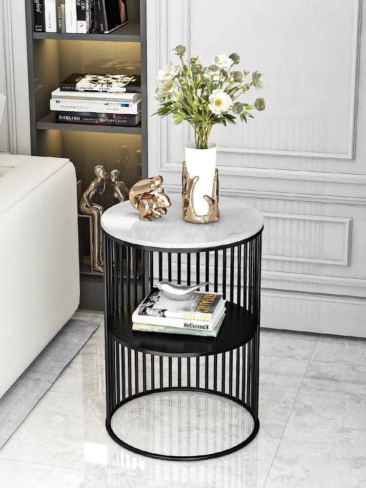 Wrought Iron Small Coffee Table Living Room Mini Storage Rack - Pacisia