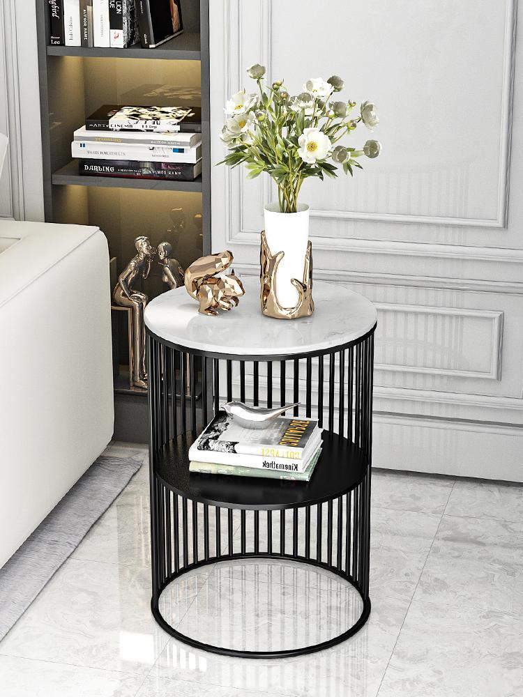 Wrought Iron Small Coffee Table Living Room Mini Storage Rack - Pacisia