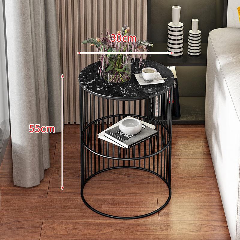 Wrought Iron Small Coffee Table Living Room Mini Storage Rack - Pacisia