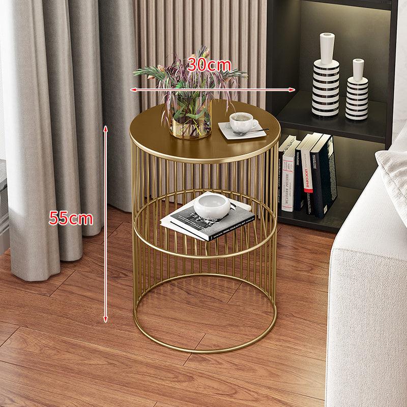 Wrought Iron Small Coffee Table Living Room Mini Storage Rack - Pacisia