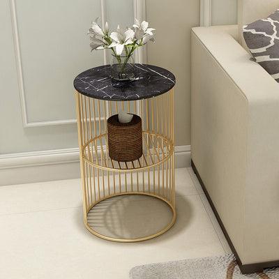 Wrought Iron Small Coffee Table Living Room Mini Storage Rack - Pacisia