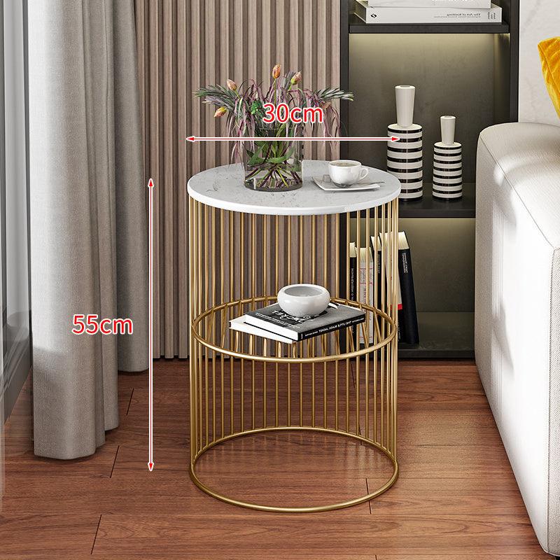 Wrought Iron Small Coffee Table Living Room Mini Storage Rack - Pacisia