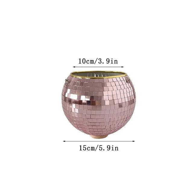 Disco Ball Flower Hanging Vase - Pacisia