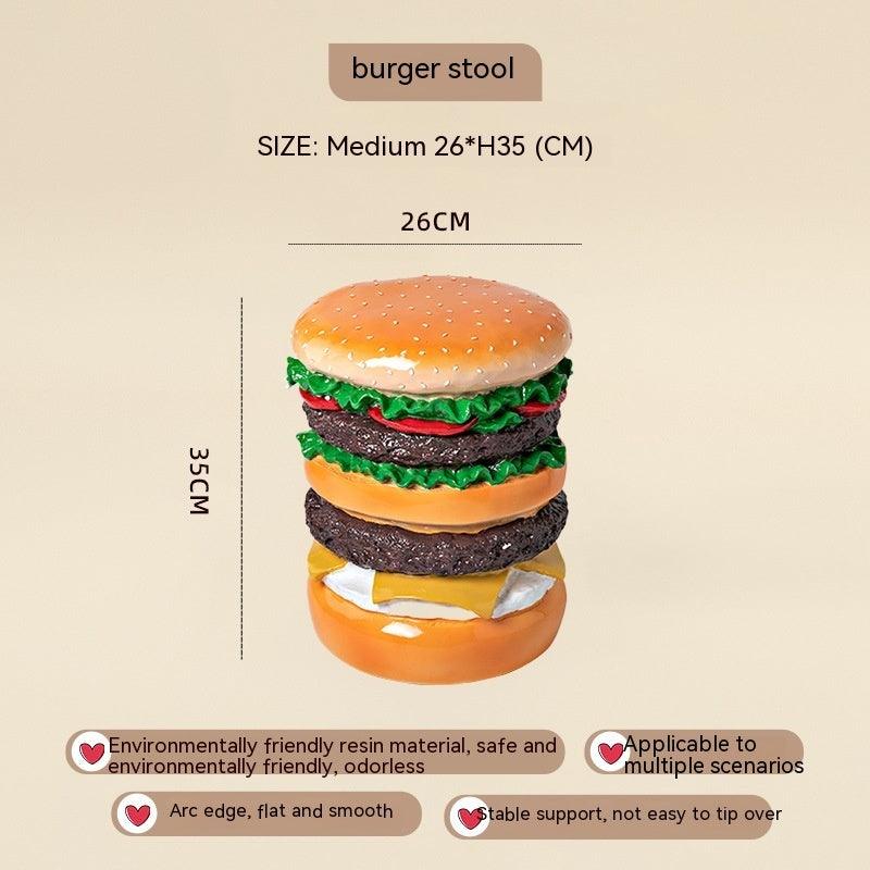 Hamburger Stool Food Net Red Low Stool Restaurant Decoration Corn Side Table Sofa Corner Table Casual Chair Simulation - Pacisia