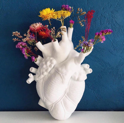 Heart-shaped Dry Vase, Nordic Style, Sculpture, Desktop Home Decoration Flower Pot, Ornament - Pacisia