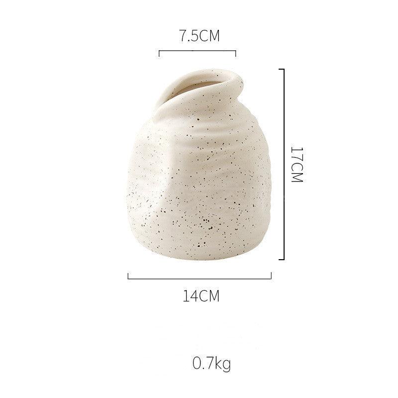 Nordic Simple Style Art Ceramic Flower Vase Modern Light Luxury for Dried Flower Arrangement Vases Home Soft Decorations Vases - Pacisia