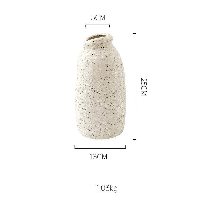 Nordic Simple Style Art Ceramic Flower Vase Modern Light Luxury for Dried Flower Arrangement Vases Home Soft Decorations Vases - Pacisia