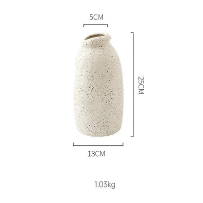 Nordic Simple Style Art Ceramic Flower Vase Modern Light Luxury for Dried Flower Arrangement Vases Home Soft Decorations Vases - Pacisia