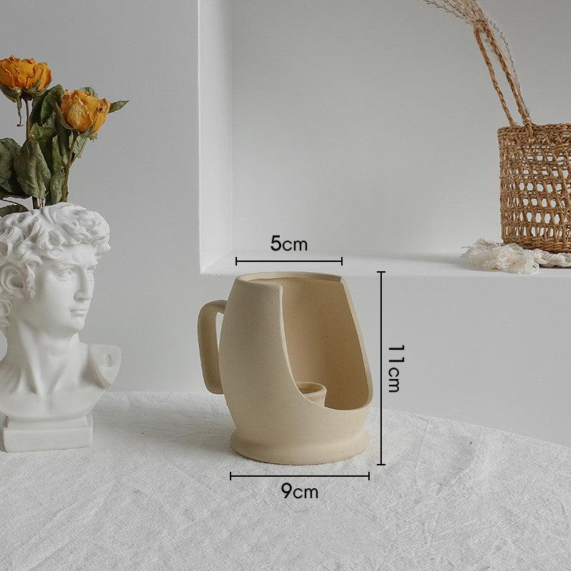 Simplicity Ceramic Vase Dry Flower Arrangement Home Decoration Ornament Living Room Display Art Vases - Pacisia