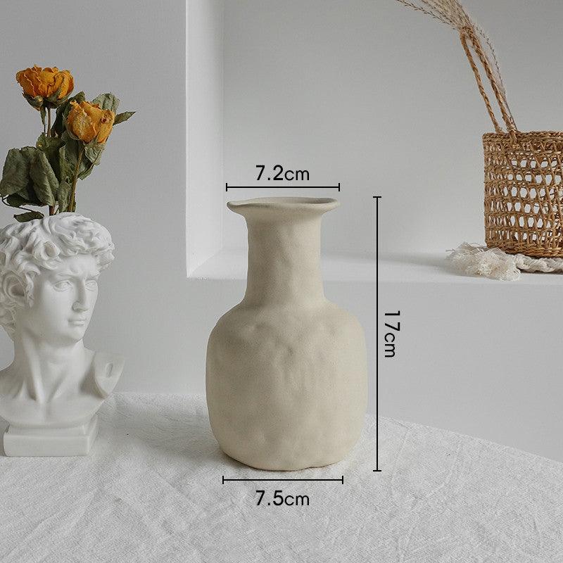 Simplicity Ceramic Vase Dry Flower Arrangement Home Decoration Ornament Living Room Display Art Vases - Pacisia