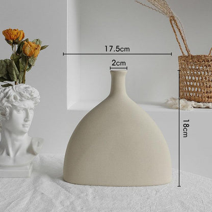 Simplicity Ceramic Vase Dry Flower Arrangement Home Decoration Ornament Living Room Display Art Vases - Pacisia