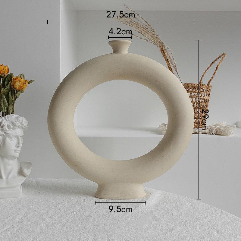 Simplicity Ceramic Vase Dry Flower Arrangement Home Decoration Ornament Living Room Display Art Vases - Pacisia