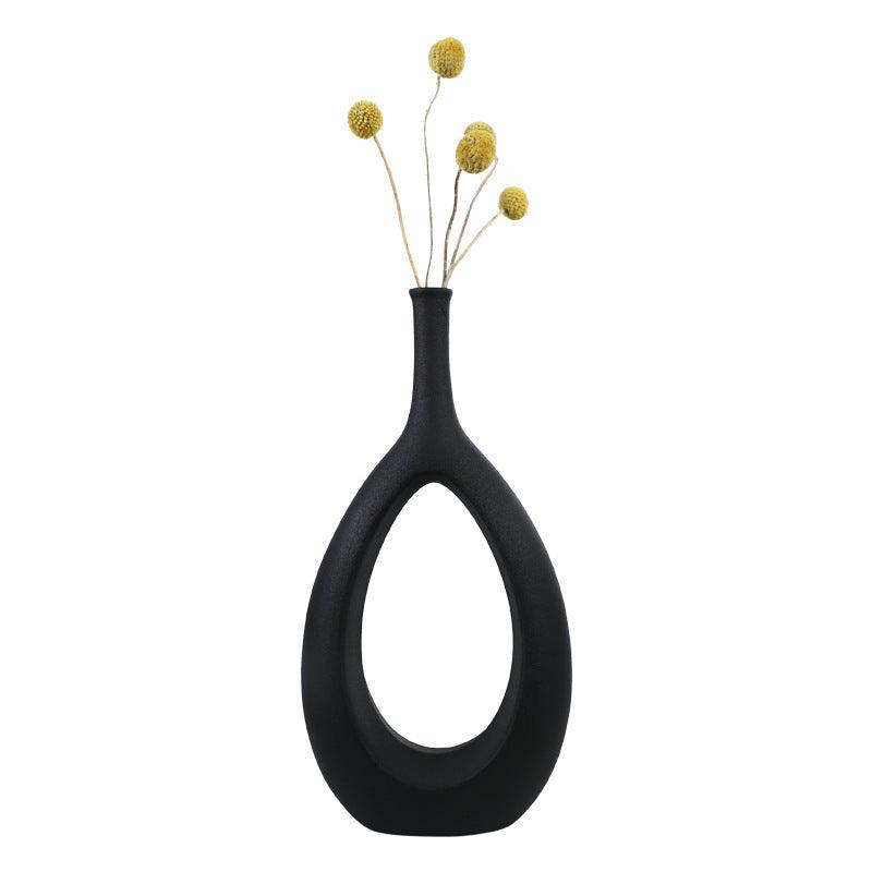 Simple And Special-Shaped Ceramic Vase Flower Arrangement Light Luxury Modern Home Decoration - Pacisia