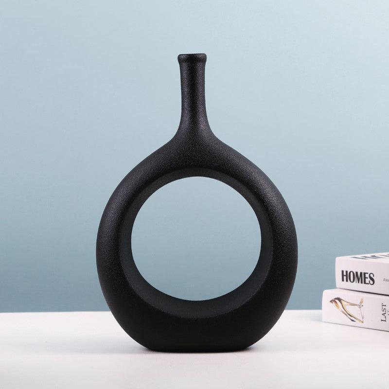 Simple And Special-Shaped Ceramic Vase Flower Arrangement Light Luxury Modern Home Decoration - Pacisia