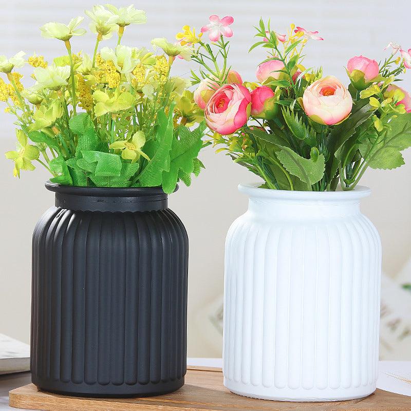 Glass Vase Ins Nordic Black Frosted Craft Vase Home Style Decoration Home Decoration Should Be Simple And Modern - Pacisia