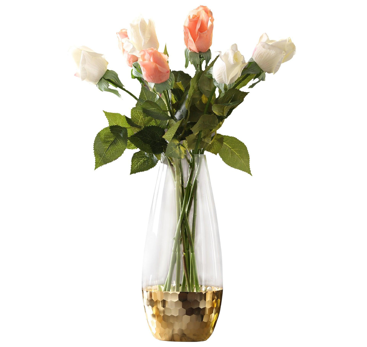 Nordic Modern Minimalist Light Luxury Carved Ground Glass Vase Decoration Table Flower Arrangement Hydroponic Flower Device - Pacisia