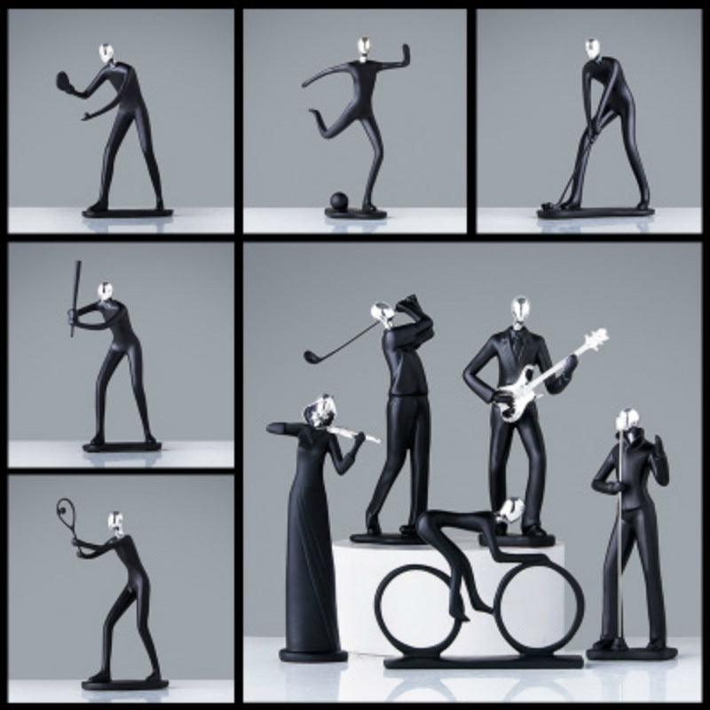 Nordic Modern Minimalist Black Sports Character Model Decoration Home Decoration Study Room Living Room Statue Gifd - Pacisia