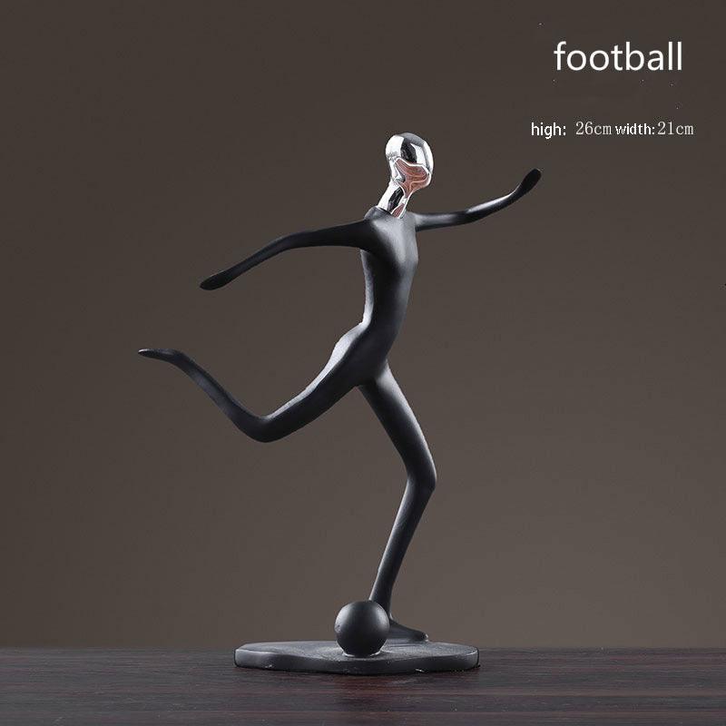 Nordic Modern Minimalist Black Sports Character Model Decoration Home Decoration Study Room Living Room Statue Gifd - Pacisia