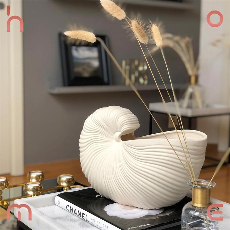 Conch Simple Vase Flower Modern TV Decoration Nordic Minimalist Style Home Decoration - Pacisia