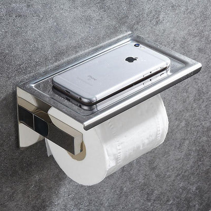 Cross Border Amazon 304 Stainless Steel Non Perforated Tissue Holder Mobile Phone Storage Rack Toilet Paper Holder Tissue Box Toilet Paper Holder - Pacisia