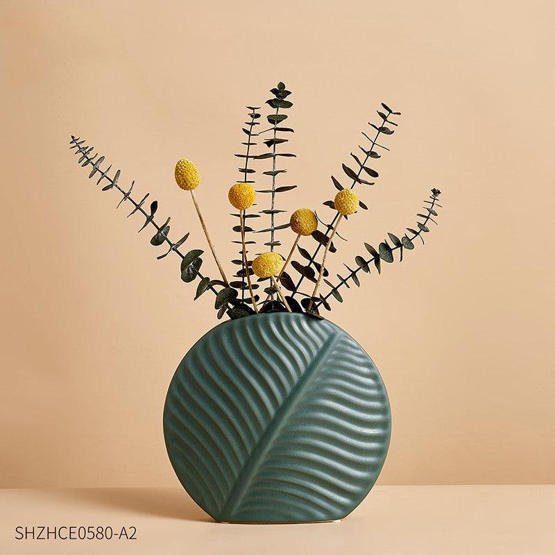 Nordic Light Luxury Ceramic Vase Decoration Creative Simple Living Room Flower Tv Cabinet Table Dry Flower Simulation Flower Decoration - Pacisia