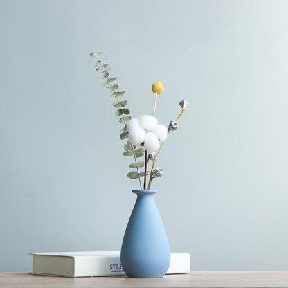 Creative Dry Vase Nordic Decoration Living Room Flower Arrangement Ceramic Small Vase Simple Modern Small Home Decoration - Pacisia