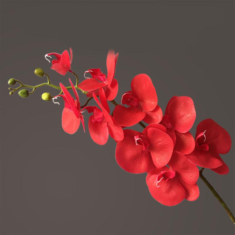 Artificial Flower Film Phalaenopsis Nine Heads Single Branch Artificial Flower Feel Home Living Room Decoration Flower Arrangement - Pacisia
