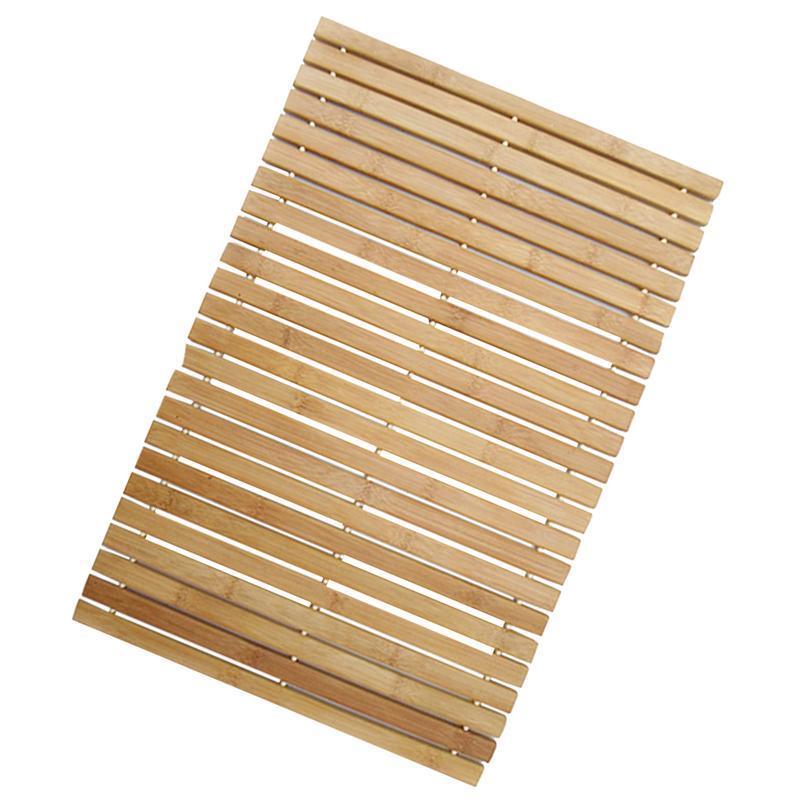 Non-slip Floor Mat, Striped Wooden Mat, Bathroom Floor Mat, Carpet, Multifunctional Bamboo Bathroom Non-slip Mat - Pacisia