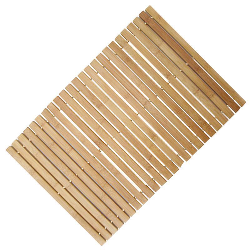 Non-slip Floor Mat, Striped Wooden Mat, Bathroom Floor Mat, Carpet, Multifunctional Bamboo Bathroom Non-slip Mat - Pacisia